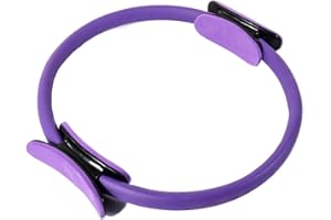 Zephylix Pilates Ring Fitness Circle 14.96" Yoga Rings Magic Circle with Dual Padded Handles for Toning Arms, Thighs/Legs & Core Purple