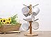 Bamboo Mug Tree Rack Stand with 6 Storage Hooks, Hold and Dry Large Coffee Mugs or Cups