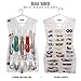 Regal Bazaar Jewelry Organizer – Dual-Sided Accessory Holder and Hanging Closet Storage Unit – Includes Metal Hanger, 29 Pockets and 18 Hook and Loop Tabs (White)