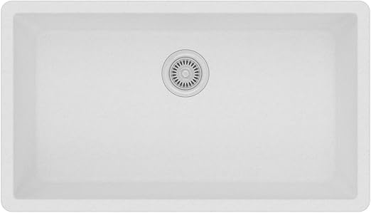 Elkay Quartz Classic Elgru13322wh0 White Single Bowl Undermount