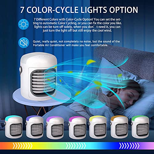 Portable Air Conditioner,Personal Air Cooler, 3in1 Evaporative with 3