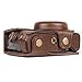 MegaGear MG1259 Ever Ready Leather Camera Case compatible with Panasonic Lumix DC-ZS80, DC-ZS70, DC-TZ95, DC-TZ90 - Dark Brown