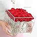 Weiai Clear Acrylic Rose Box Wedding Flower Gift Box Square Multifunctional Water Holder Flower Pot Makeup Organizer C217 series (16 holes)