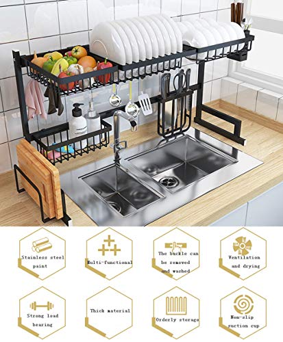 2 XIANGZHI+Stainless+Kitchen+Two+Tier+Storage