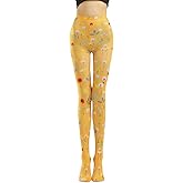 Sahabowi Women's Sheer Tights, Digital Print Designs Stockings