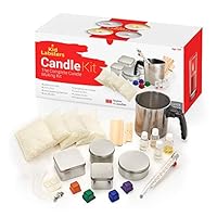 Kid Labsters Complete DIY Candle Making Kit - Beginner Soy Wax Candle-Making Set for Homemade Scented Candles - Art Supplies for Kids & Adults