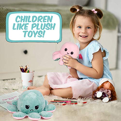 Thedttoy Reversible Octopus Plüsch Soft Toys Doppelseitige Flip Mood Reversible Octopus Plüsch Kuscheltiere Puppe… – Bild 3