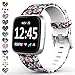 TreasureMax Bands Compatible with Fitbit Versa/Fitbit Versa 2/Fitbit Versa Lite for Women Men,Silicone Fadeless Pattern Printed Replacement Floral Bands for Fitbit Versa Smart Watch