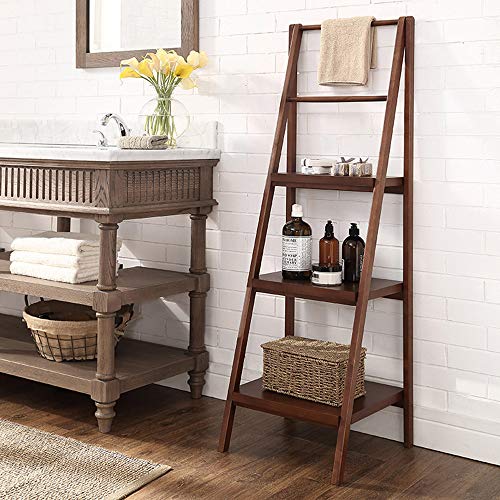 Bookshelf Xiaomei, Solid Wood Ladder Frame Bathroom Shelf Floor Simple Storage Rack Flower Stand American Bedroom Bookshelf-133.545.643cm (Color : Walnut) Bookshelf Xiaomei, Solid Wood Ladder Frame Bathroom Shelf Floor Simple Storage Rack Flower Stand American Bedroom Bookshelf-133.545.643cm (Color : Walnut)