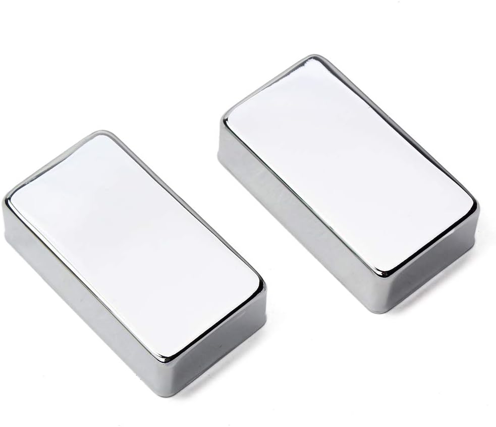 Alnicov 50mm Metal Humbucker Guitar Pickup Covers for Electric Guitar Chrome (Pack of 2) - Image 3