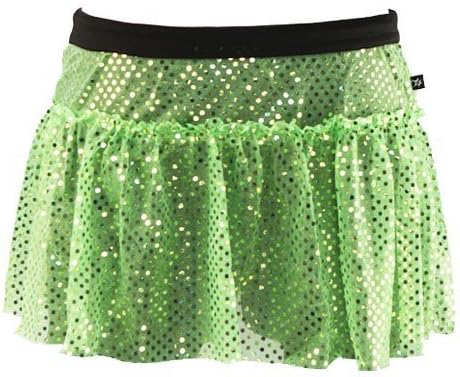 Lime Green Sparkle Running Skirt XS