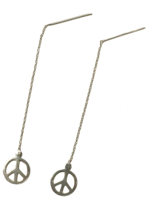 Amazon Co Jp 平和の象徴ピースマークモチーフアメリカンピアス 服 ファッション小物