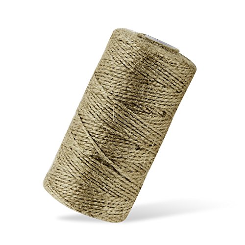 QuWei 1x300 Feet Natural Jute Twine Best Arts Crafts Gift Twine Christmas Twine Industrial Packing Materials Durable String for Gardening Applications (1PC)