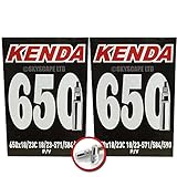 2 x Kenda Inner Tubes - 650 x 18 - 23 (18 - 23 x 571 / 584 / 590) - Presta Valve - PAIR - FREE SHIPPING! FREE VALVE CAP UPGRADE WORTH $4.99!