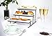 Kenley 3 Tier Serving Tray Tiered Stand - Three-tiered Cake Cupcake Appetizer Dessert Fruit Finger Food Display Platter Server Plate for Parties - Steady Galvanized Metal Frame Rack