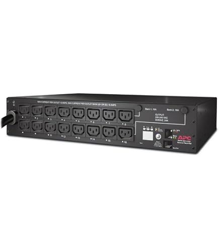 Amazon.com: APC Rack Mount PDU, Metered 208V/30A, (16) Outlets, 2U