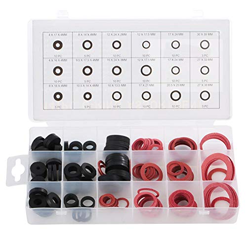 Enkelbruke 141pcs Plumbing Washer NBR O-Ring Tap Seal Plumbing Gasket Rubber Sealing Washer Assortment Set