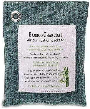 SHUHOME Air Purifying Bag. Bamboo Charcoal Air Freshener, Deodorizer, Odor Eliminator, Odor Absorber for Cars and Closets. 200g