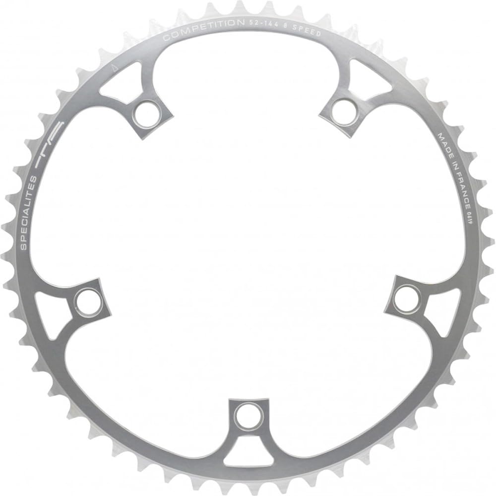 Spécialités TA Vintage Campagnolo Record/Shimano Competition 144pcd Chainring, Outer 50t, Silver