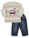 Baby Boy Outfit Infant Sweatshirt and Denim Pants Set Pulla Bulla 3-12 Months
