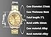 Top Plaza Unisex Fashion Women's Men's Crystal Rhinestones Accented Arabic Numerals Big Face Analog Quartz Alloy Watch, Rose Gold