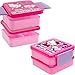 Hello Kitty (2 Sets Of 4pc) Bento Boxes Plastic Kids Lunch Food Storage Containers