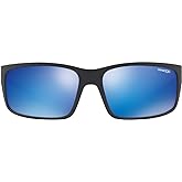 ARNETTE Man Sunglasses Matte Black Frame, Polarized Dark Grey Lenses, 62MM