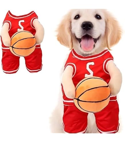 Costume De Joueur De Basket-ball Pour Chien - Déguisement Halloween Avec Ballon, Taille S/M/L, En Polyester Doux