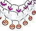 LUCKLED Set of 3 Battery Powered Halloween String Lights, 20 LED Halloween Decorative Lights for Indoor and Outdoor Decorations - White Ghost/Orange Pumpkin/Purple Bat