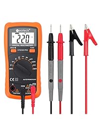 Multímetro digital de bolsillo Neoteck 8233D PRO 2000 recuentos, con diodos de resistencia, medidor automático de continuidad con indicador sonoro, pantalla LCD, funciona con corriente DC