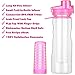 Great Gear Fruit Infuser Water Bottle 25 oz Leak Proof Flip-top Sport Water Bottle BPA-Free Tritan 25 Oz (Pink)
