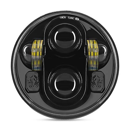 5-3/4 5.75 Inch Motorcycle Headlight, AAIWA 45W LED Headlight Headlamp Projector Driving Light, 2 Years Warranty