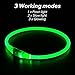 USB Rechargeable LED Dog Collar, Glow in The Dark Flashing Safety TPU Pet Collar, DIY Light Up Necklaces to Keep Your Dogs Be Seen& Safe for Night Dog Walking (Green)thumb 2