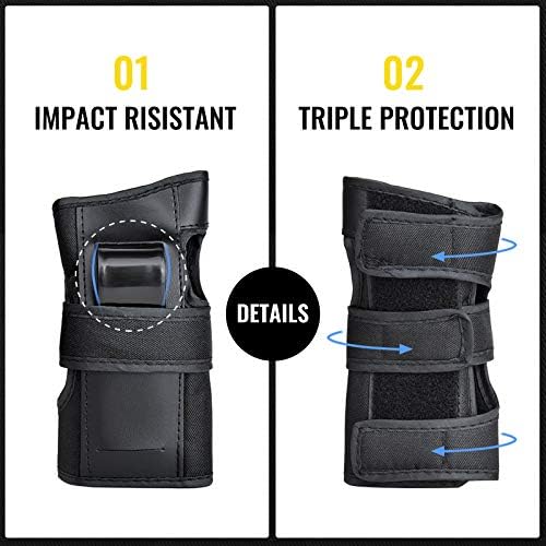 Adjustable elbow and knee pads for skating and biking, priced at $21.99.