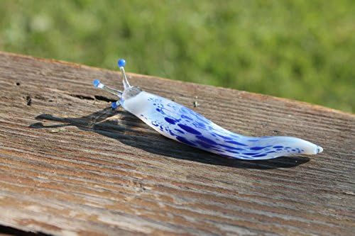 Spotted Slug glass sculpture GLASS SLUG lampwork Glass Animals Handcrafted Snail glass sculpture
