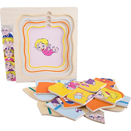 small foot 11028 by Legler Schichtenpuzzle Omas Leben Spielzeug, Mehrfarbig – Bild 7