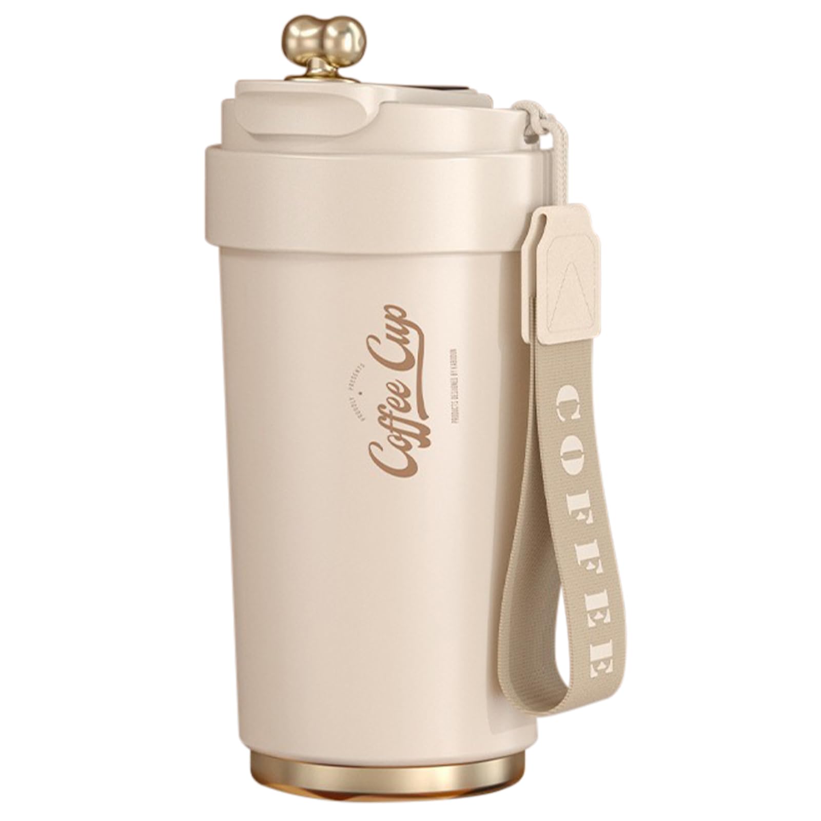 XUDREZ 450ml Travel Mug with Leakproof Lid, Double Walled Stainless Steel Thermal Mug Flask, Reusable Vacuum Bottle Insulated Coffee Cup, Temperature Display Coffee Travel Mug for Hot and Cold Drinks