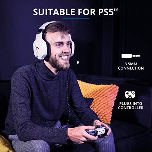 Trust-Gaming-Cascos-PS4-PS5-GXT-323W-Carus-Auriculares-Gamer-con-Microfono-Flexible-Cable-de-12-m-para-Playstation-4-5-Blanco