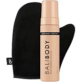 Bali Body Ultra Dark Self-Tanning Mousse + Mitt Bundle | Deep Looking Perfect Bronzed Shade | Streak-Free Green Based Tinted Self-Tanner + Reusable Stain-Free Tan Applicator | Vegan, Cruelty Free