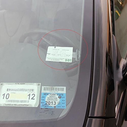 WSERE 5 Pieces Transparent Car Parking Ticket Holder Clip Car Windshield Windscreen Tickets Holder with Adhesive Tape - Thumbnail 3