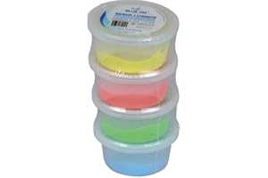 Blue Jay An Elite Healthcare Brand ‘Squeeze 4 Strength’ Hand Therapy Putty - Therapeutic Hand Putty - Grip Strength Exercises Putty Made of Firm - Medical Putty Convenience Set - 2 Oz, 4 Pieces