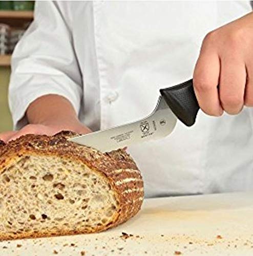 Mercer Culinary Millennia Chef Knife, 12-Inch, 10-Inch, Wide Wavy Edge Bread Knife, Black M23210