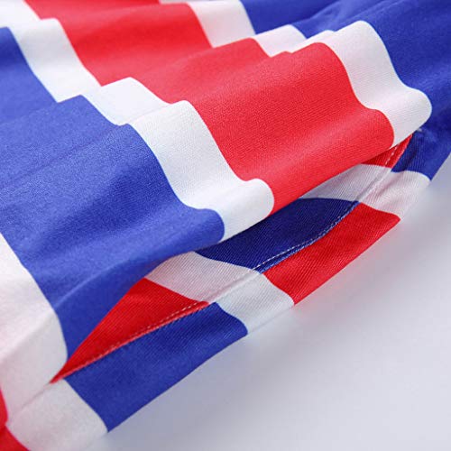 Women's Tank Dress American Flag Print Sleeveless Loose Plain Maxi Dresses Casual Long Dresses with Pockets White - Thumbnail 4