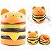 Chige Squishies Hamburger Cat Slow Rising Squeeze Doll Jumbo Cream Scented Charms Kawaii Decompression Toys for Kids/Adults Stress Relief and Time Killing (Hamburger Cat)