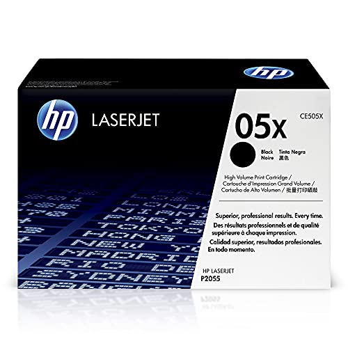 HP 05X Schwarz Original LaserJet Tonerkartusche mit hoher Reichweite CE505X