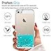 LeYi Compatible for iPhone SE Case (2016), iPhone 5S Case, iPhone 5 Case with HD Screen Protector for Girls Women, Cute Glitter Liquid Clear Protective Case for iPhone 5, Turquoise