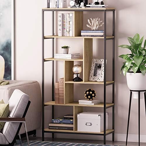 VIPEK Bookshelf 5 Tier Bookcase Book Rack Shelf Modern Cube Storage