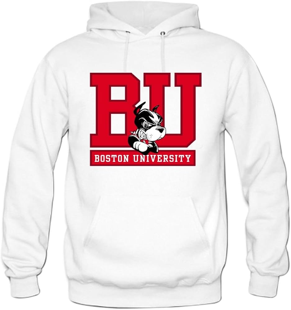 Boston University Hoodies Sweatshirt for Womens White Amazon.co.uk