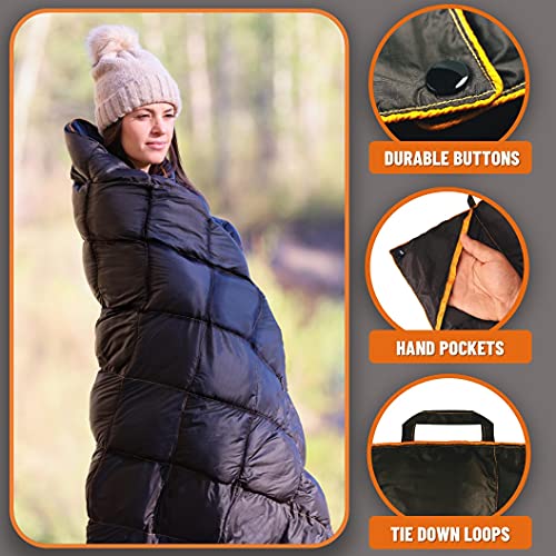 PUFFER WOLF Extra Large Double Insulated Outdoor Camping Blanket 2X