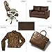 10 Pieces Leather Patches Leather Repair Kit for Couch Furniture Sofas Car Seats Handbags Jackets (Coffee)
